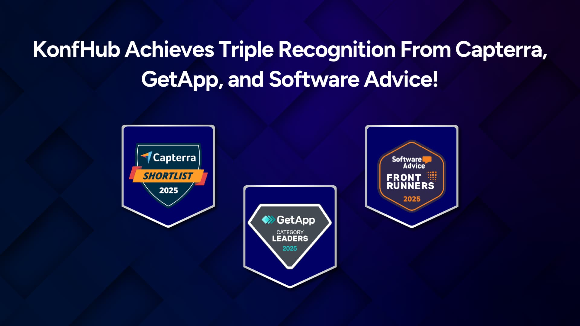 KonfHub Achieves Triple Recognition from Capterra, GetApp, and Software Advice!