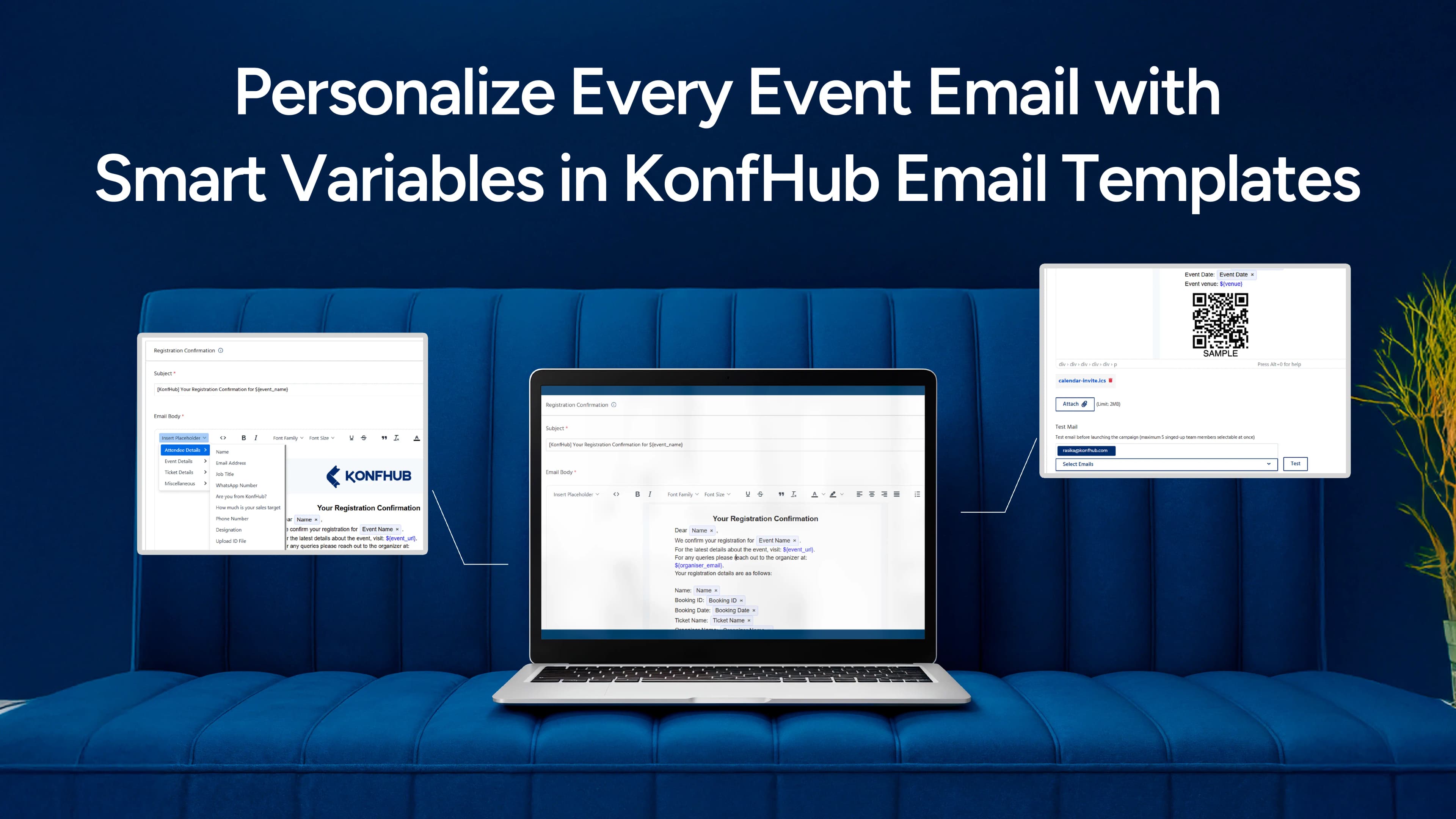Personalize Every Event Email with Smart Variables in KonfHub Email Templates