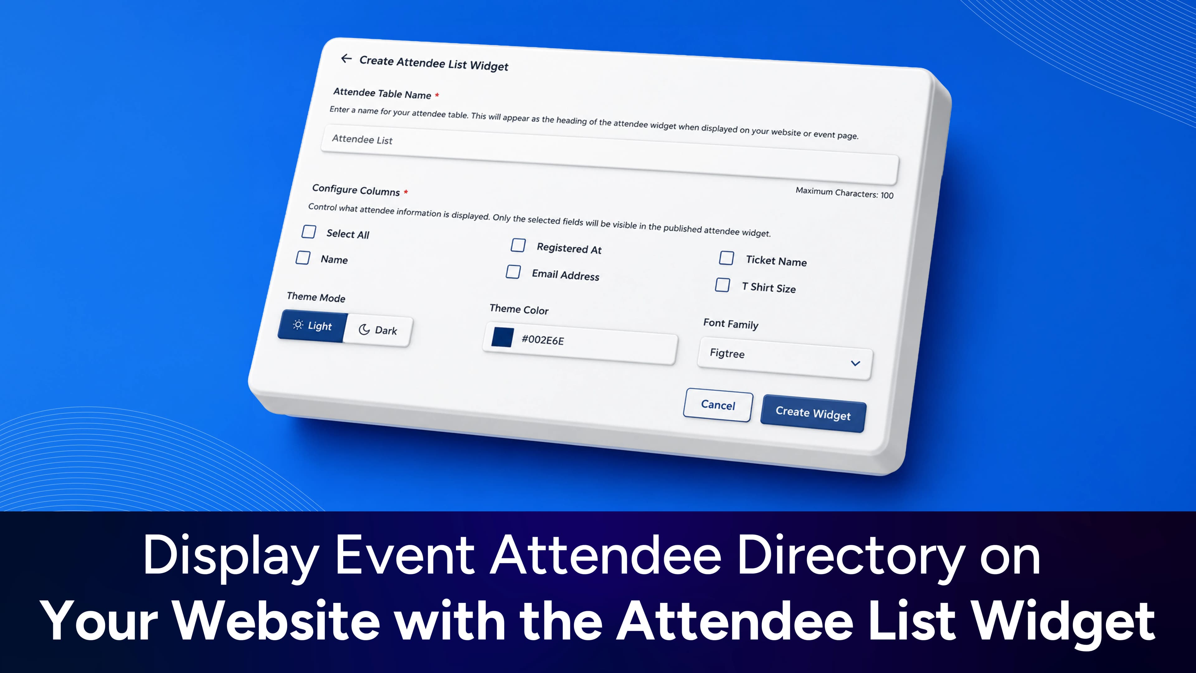 Display Event Attendee Directory on Your Website with the Attendee List Widget