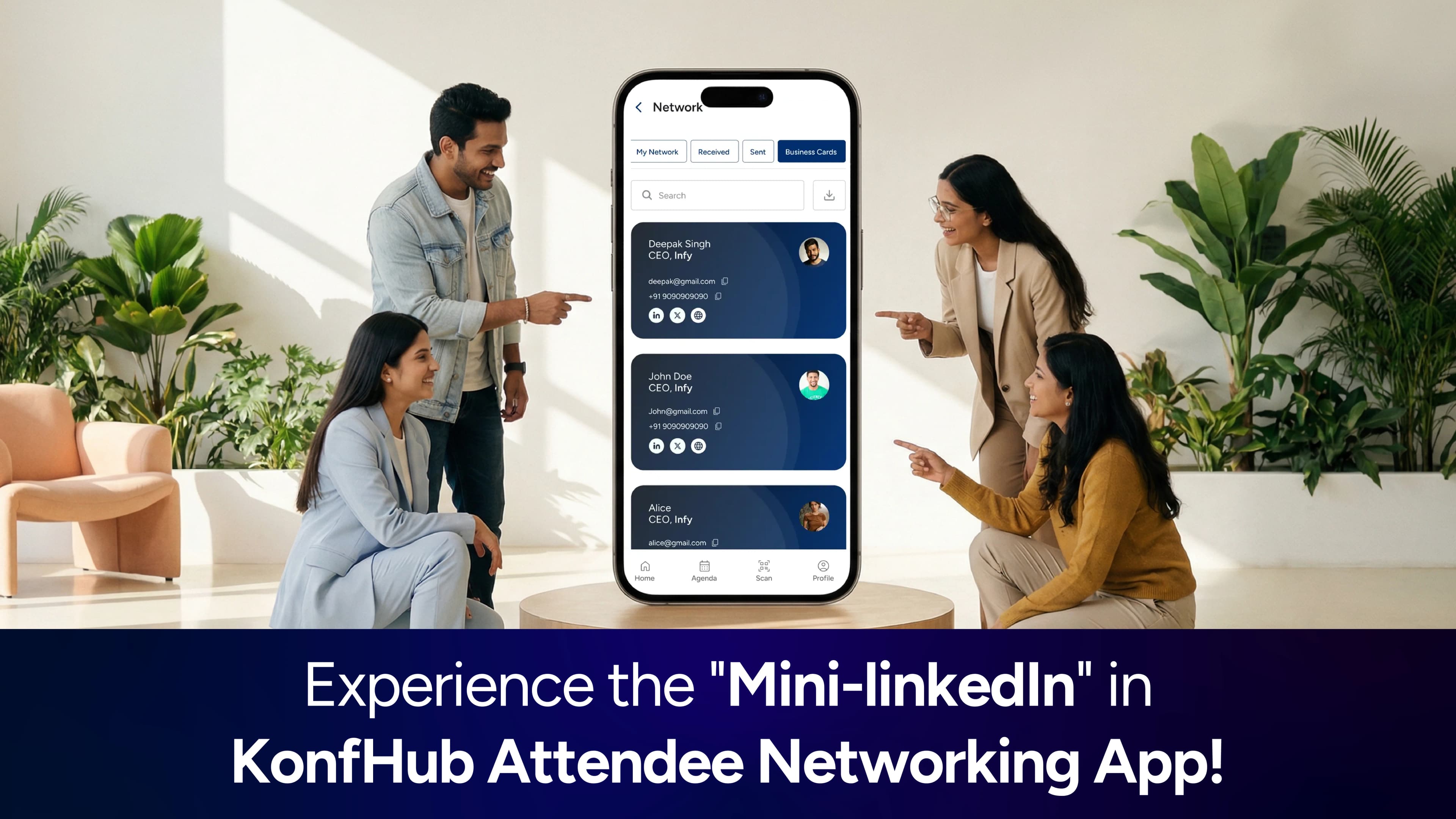 Experience the "Mini-linkedIn" in KonfHub Attendee Networking App!